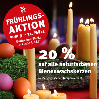 Kerzen-Aktion im März mit 20% Rabatt